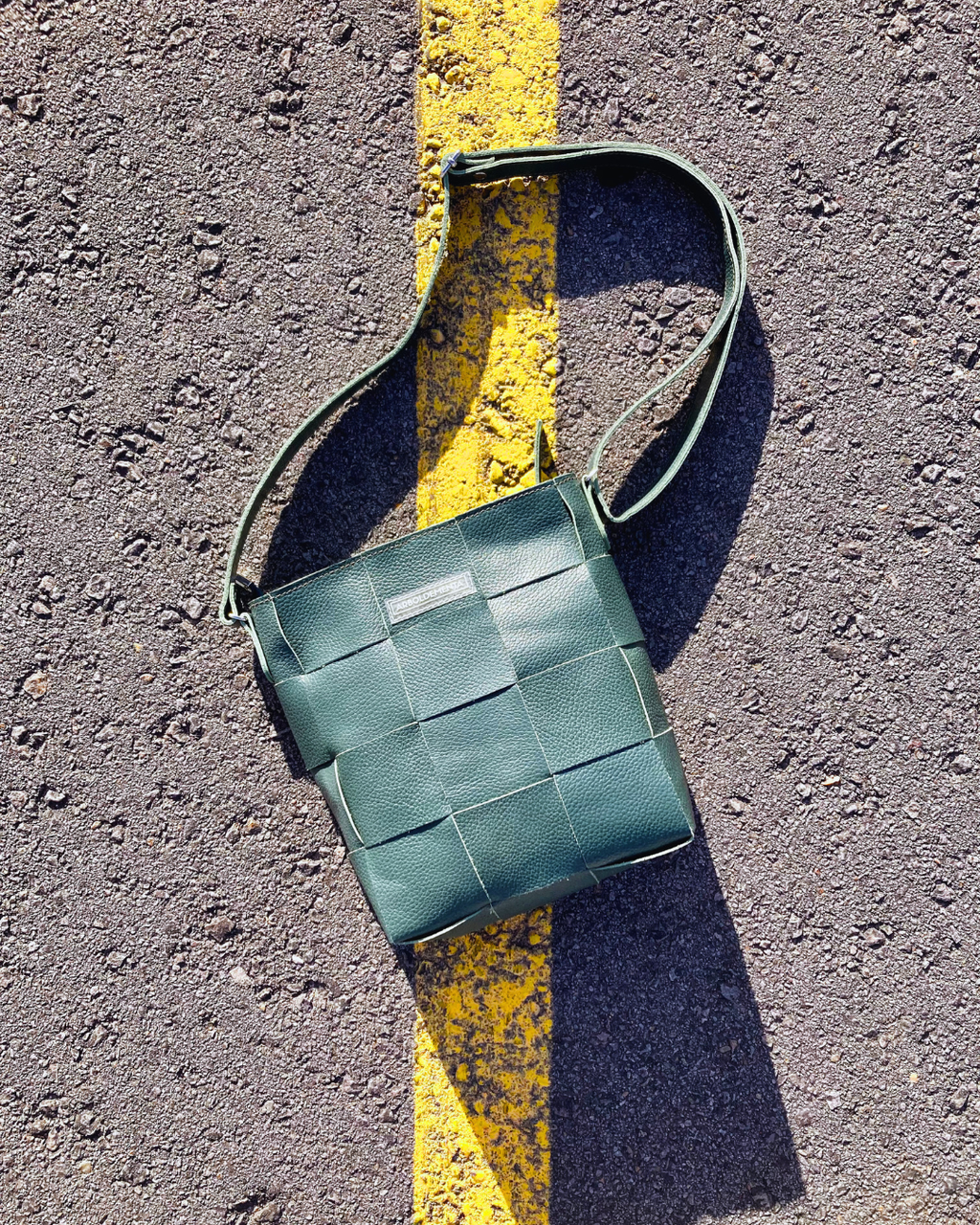 Bolso de cuero REPOSERA color verde petróleo
