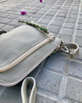 Cartera de viaje de cuero SOFÍA - color tiza