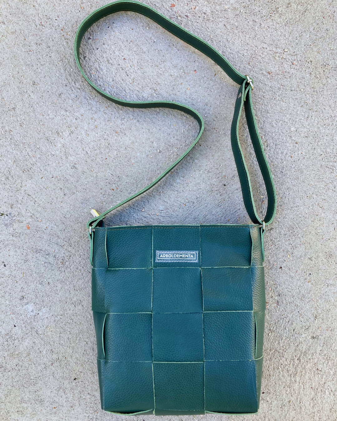 Bolso de cuero REPOSERA color verde petróleo