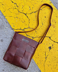 Bolso de cuero REPOSERA color bordó