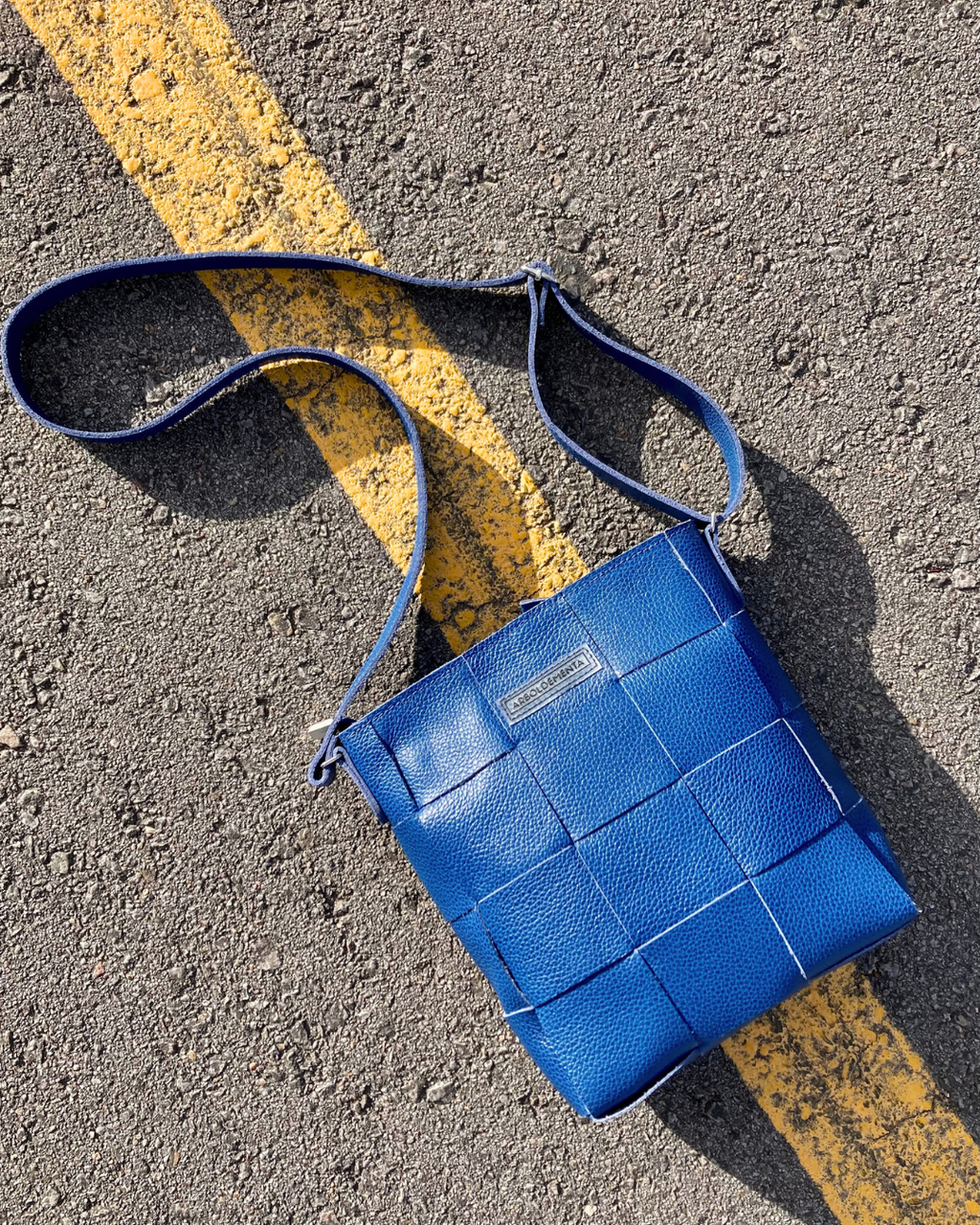 Bolso de cuero REPOSERA color azul eléctrico