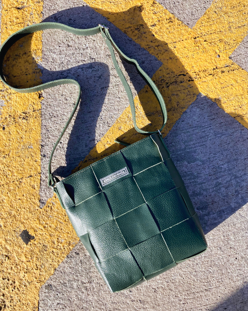 Bolso de cuero REPOSERA color verde petróleo