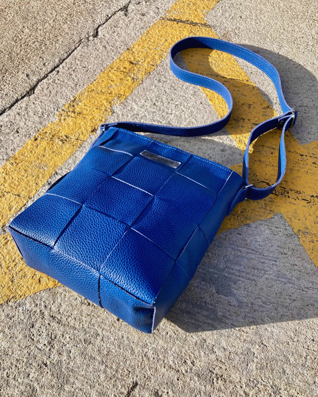 Bolso de cuero REPOSERA color azul eléctrico