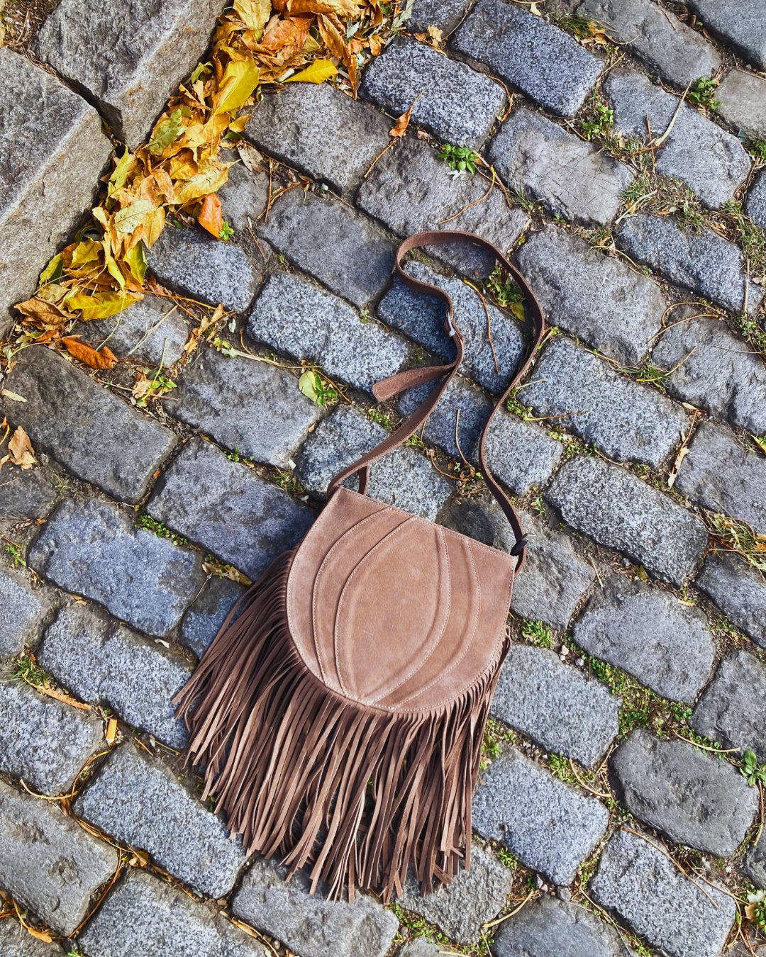 Cartera de gamuza CANDOMBE color visón