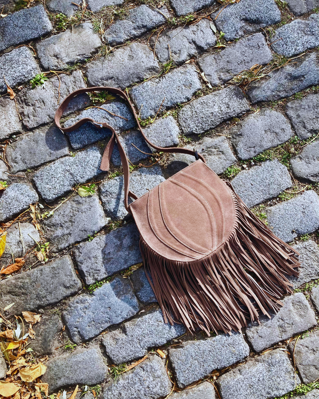 Cartera de gamuza CANDOMBE color visón