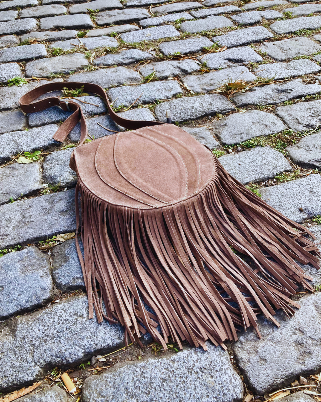 Cartera de gamuza CANDOMBE color visón