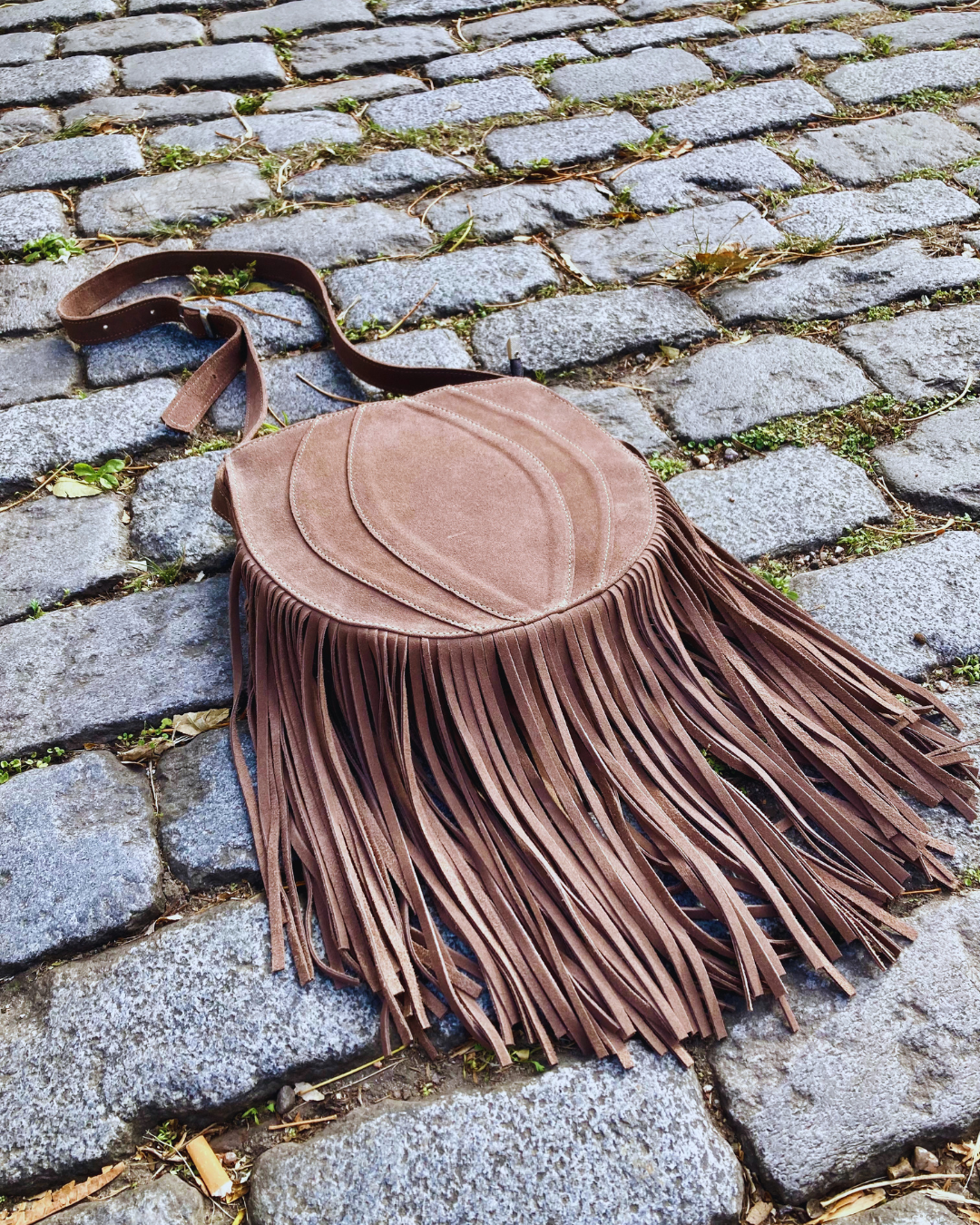 Cartera de gamuza CANDOMBE color visón