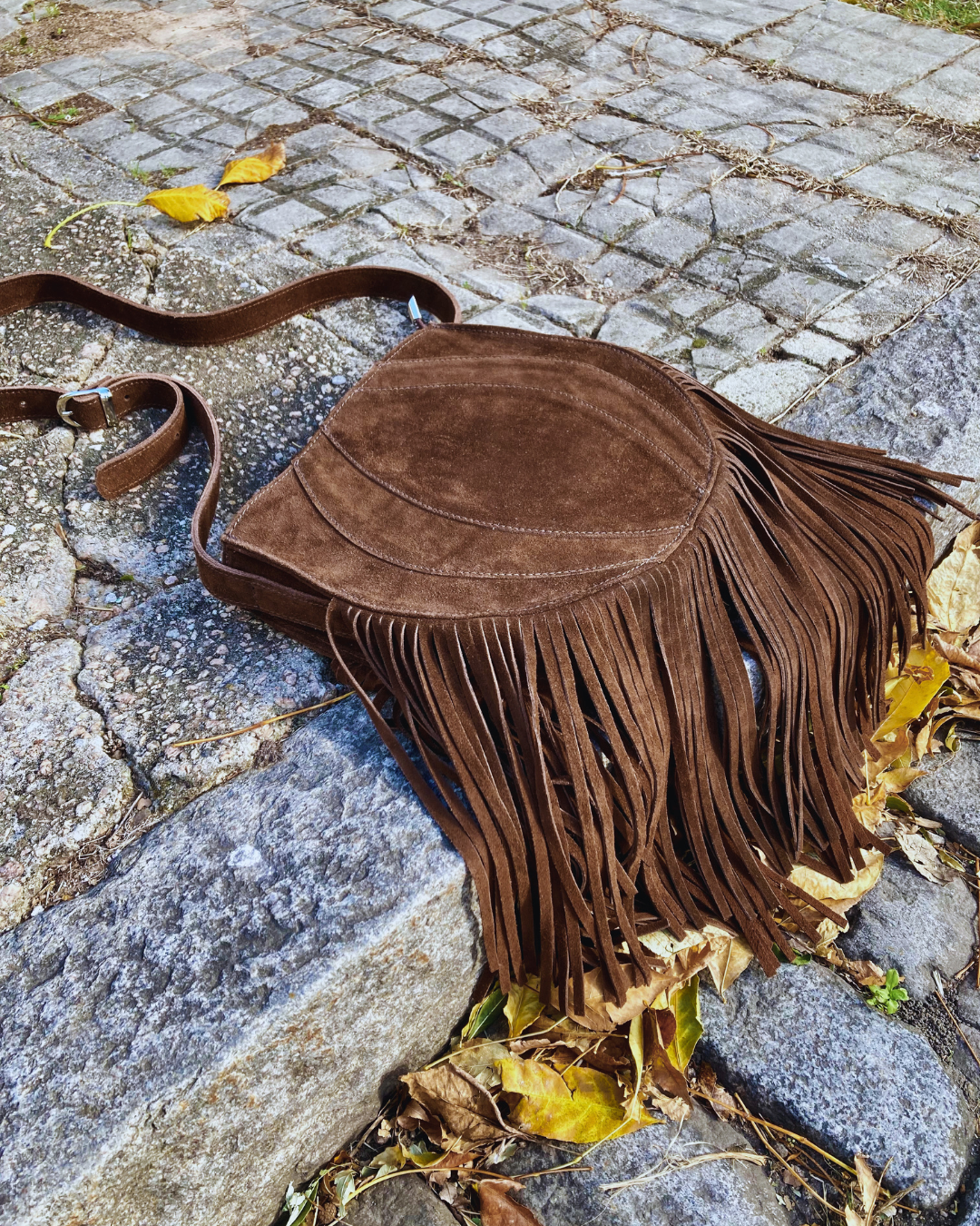 Cartera de gamuza CANDOMBE color chocolate