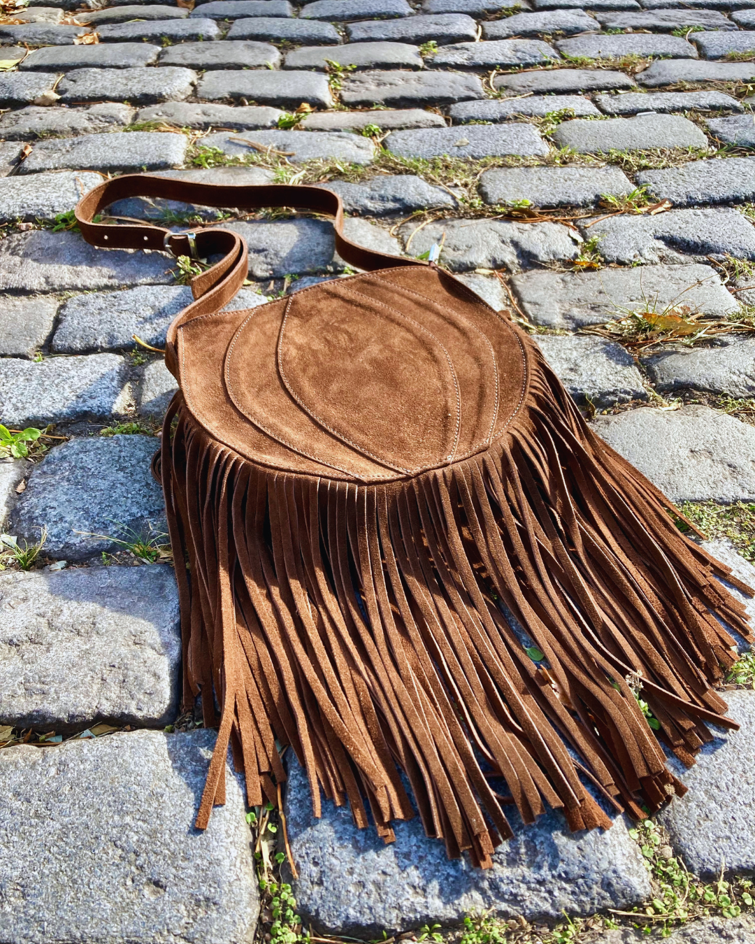 Cartera de gamuza CANDOMBE color chocolate